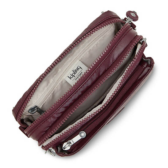 Sacs Kipling Abanu Multi Metallic Convertible Crossbody Bag Bordeaux | FR 1177JP